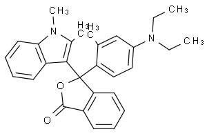 3-(1,2-二甲基-3-吲哚基)-3-[4-二乙氨基-2-甲基苯基]苯酞